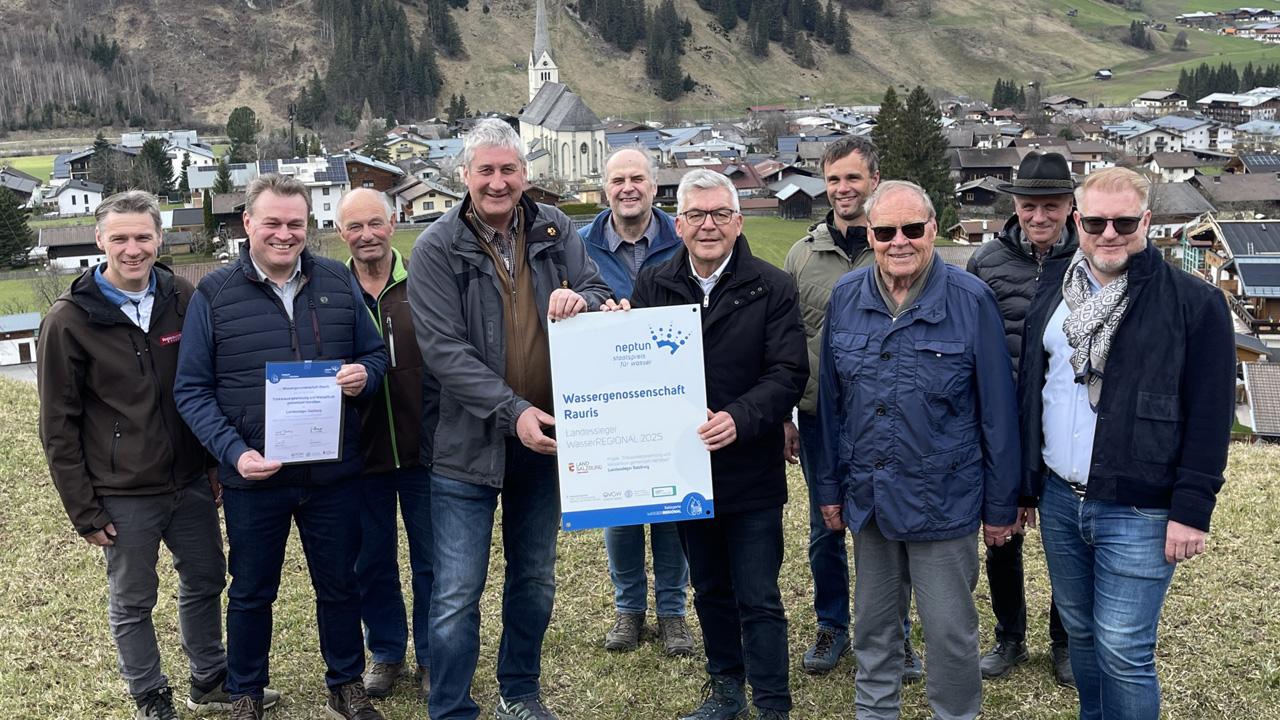 Wassergenossenschaft Rauris erhält "Neptun"-Preis Poster